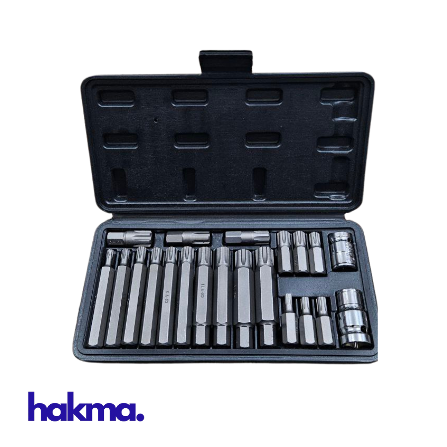 Coffret d'Embouts Torx et Ribe Special Fiat - 21 Pièces (R5 à R14)